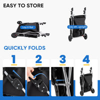 HKM-9967933 Pet Stroller for Small to Medium Pets with Mesh Panels and Adjustable Handle