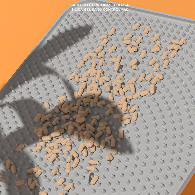 HKM-9968061 Silicone Cat Litter Box Mat for Easy Sand Collection and Clean Ground
