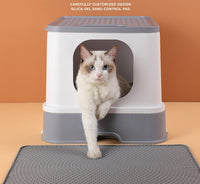 HKM-9968061 Silicone Cat Litter Box Mat for Easy Sand Collection and Clean Ground