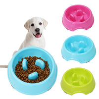 HKM-9968445 Anti-Choking Slow Feeder Bowl for Pets ¨C Melamine, Non-Slip, Multi-Color Options