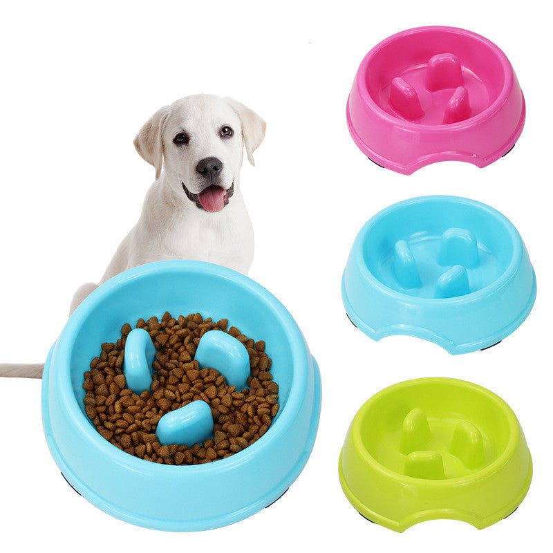 HKM-9968445 Anti-Choking Slow Feeder Bowl for Pets ¨C Melamine, Non-Slip, Multi-Color Options