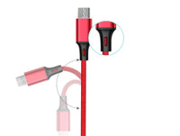 HKM-996883 Multi-Device Keychain Charging Cable - 18cm, Compatible with iPhone, Android, and More