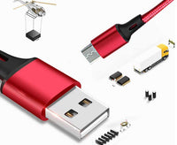 HKM-996883 Multi-Device Keychain Charging Cable - 18cm, Compatible with iPhone, Android, and More