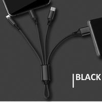 HKM-996883 Multi-Device Keychain Charging Cable - 18cm, Compatible with iPhone, Android, and More