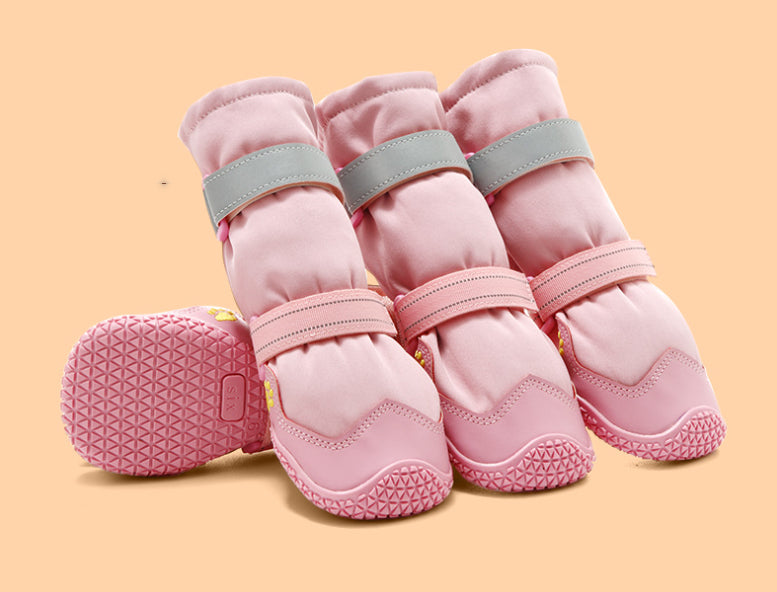 HKM-9969085 Waterproof and Breathable Medium to Large Dog Shoes - Non-Slip, Wear-Resistant, Warm Rubber Design