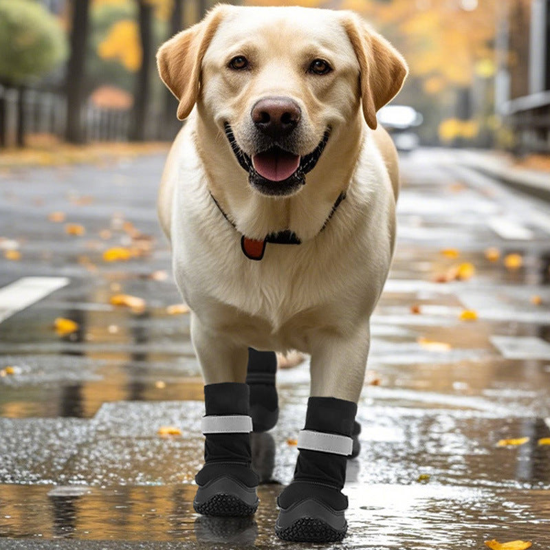 HKM-9969085 Waterproof and Breathable Medium to Large Dog Shoes - Non-Slip, Wear-Resistant, Warm Rubber Design