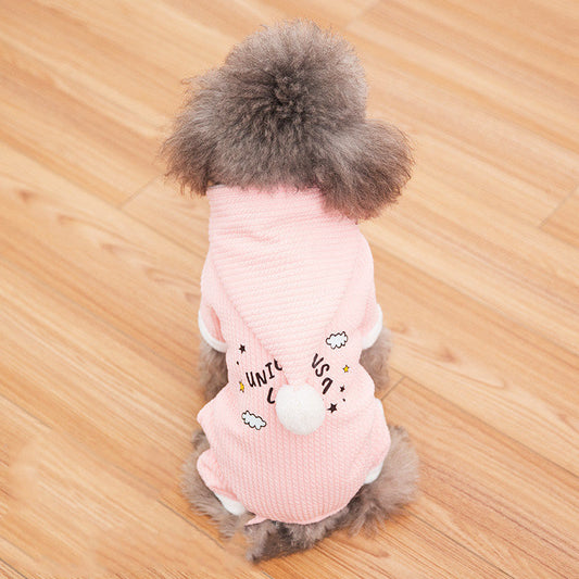 HKM-996947 Cozy Coral Fleece Pet Boxer Shorts for Dogs in Grey and Pink - Multiple Sizes Available