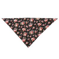 HKM-9969853 Floral Pattern Cotton Triangle Scarf for Pets - Versatile Scarf Bib