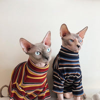 HKM-9970621 Retro Couple Pet Clothes in Wine Red and Dark Blue | Comfortable Cotton Fabric for Sensitive Skin