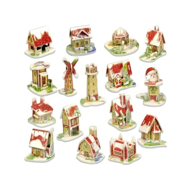 HKM-997075 3D Mini Jigsaw Puzzle Toys for Kids - Educational Christmas Gift with 16 Unique Styles