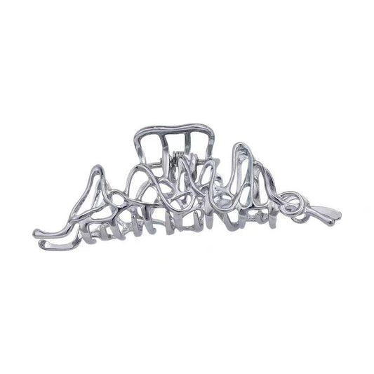 HKM-997075 Irregular Liquid Metal Geometric Hairpin for Women