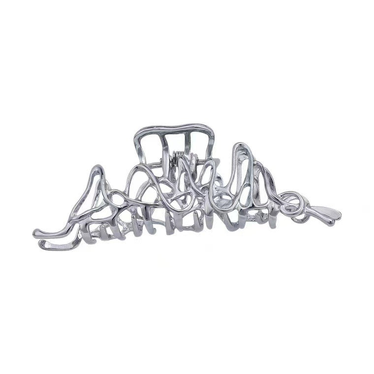 HKM-997075 Irregular Liquid Metal Geometric Hairpin for Women