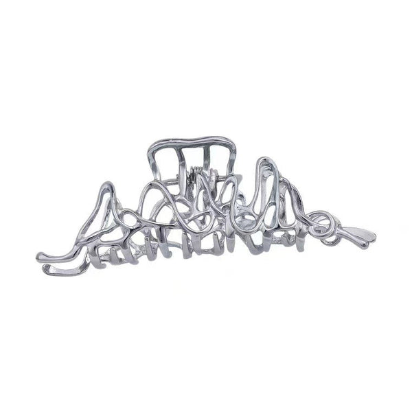 HKM-997075 Irregular Liquid Metal Geometric Hairpin for Women