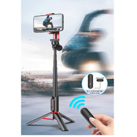 HKM-997203 All-in-One Handheld Stabilizer Selfie Stick Tripod for iPhone Models, Lightweight Aluminum Alloy, Adjustable Length