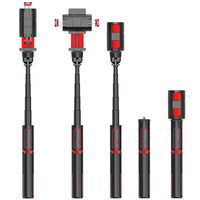 HKM-997203 All-in-One Handheld Stabilizer Selfie Stick Tripod for iPhone Models, Lightweight Aluminum Alloy, Adjustable Length
