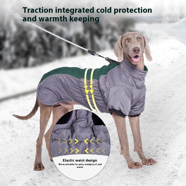 HKM-9972797 Thickened Cotton-Padded Dog Apparel for Autumn & Winter in Various Colors and Sizes