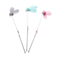 HKM-9973053 Funny Cat Stick Toy - Plush with Steel Wire, Available in Gray, Blue, and Pink Goldfish Colors, 35cm Long
