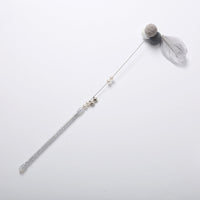 HKM-9973053 Funny Cat Stick Toy - Plush with Steel Wire, Available in Gray, Blue, and Pink Goldfish Colors, 35cm Long