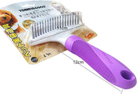 HKM-9974461 Stainless Steel Hair Removal Comb with Solid Wood Handle for Pets