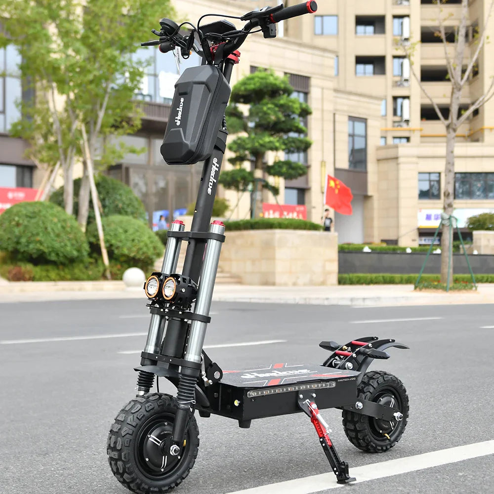 HKM-997523 60V 20Ah Electric Scooter, 5600W Motor, 80-100km Range, 100km/h Max Speed, Foldable Design