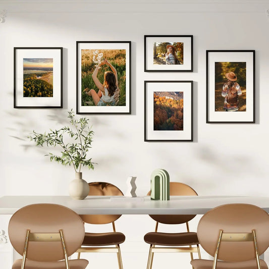 HKM-997523 Customisable A4 Wooden Photo Frame for Desktop and Wall Mounting in Various Sizes