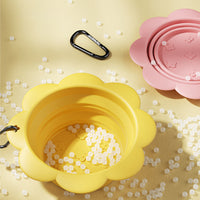 HKM-9975485 Collapsible Silicone Dog Bowl for Travel - BPA Free, Foldable with Carabiner, Ideal for Food and Water