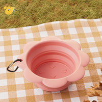 HKM-9975485 Collapsible Silicone Dog Bowl for Travel - BPA Free, Foldable with Carabiner, Ideal for Food and Water
