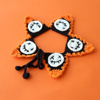 HKM-9975613 Cartoon Triangle Wool Scarf for Dogs and Cats in Various Fun Patterns