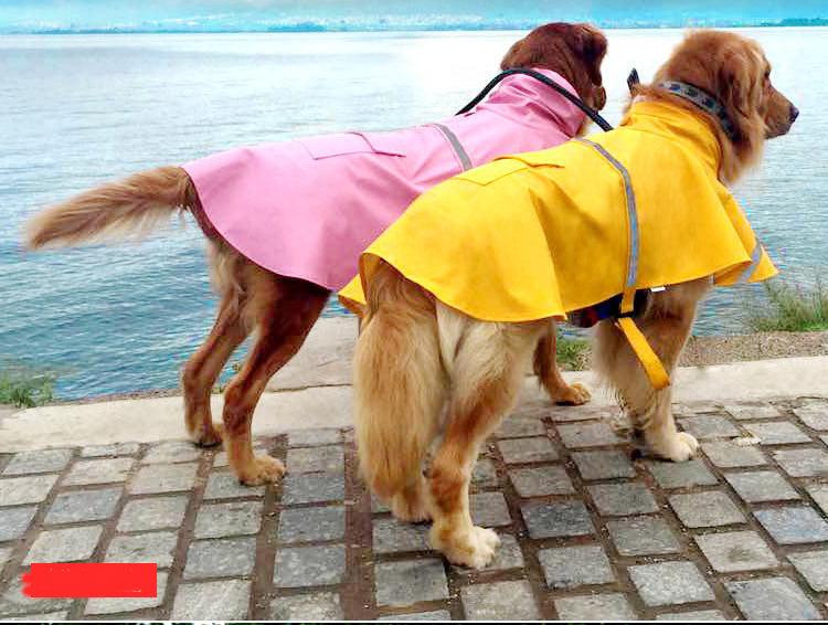 HKM-9976381 Reflective Waterproof Raincoat for Large and Medium Dogs ¨C Available in Multiple Colors