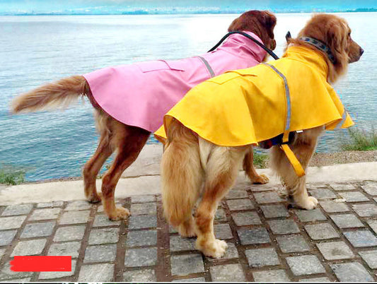 HKM-9976381 Reflective Waterproof Raincoat for Large and Medium Dogs ¨C Available in Multiple Colors