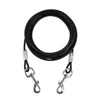 HKM-9977789 Double-Headed Leash for Two Dogs - Durable Steel Wire Chain with Comfortable Grip
