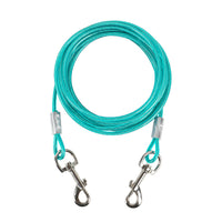 HKM-9977789 Double-Headed Leash for Two Dogs - Durable Steel Wire Chain with Comfortable Grip