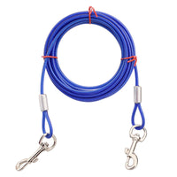 HKM-9977789 Double-Headed Leash for Two Dogs - Durable Steel Wire Chain with Comfortable Grip