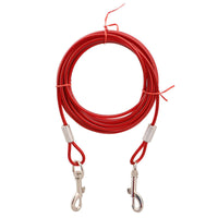 HKM-9977789 Double-Headed Leash for Two Dogs - Durable Steel Wire Chain with Comfortable Grip