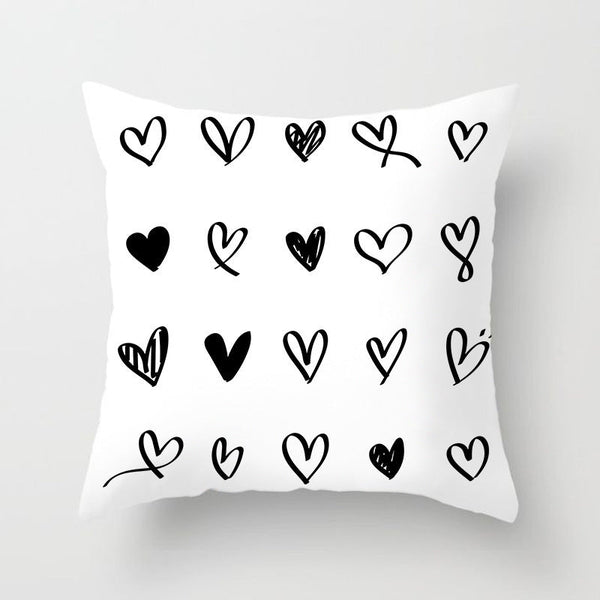 HKM-997779 Geometric Abstract Peach Skin Pillowcase for Living Room, Bedroom, and Study - 45x45cm