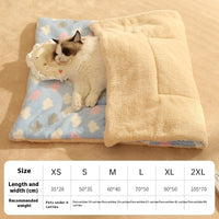 HKM-9978045 Cozy Flannel Pet Blanket for Cats - Thickened Lambswool Sleeping Mat