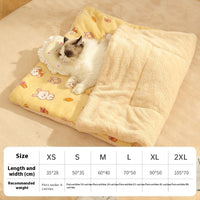HKM-9978045 Cozy Flannel Pet Blanket for Cats - Thickened Lambswool Sleeping Mat