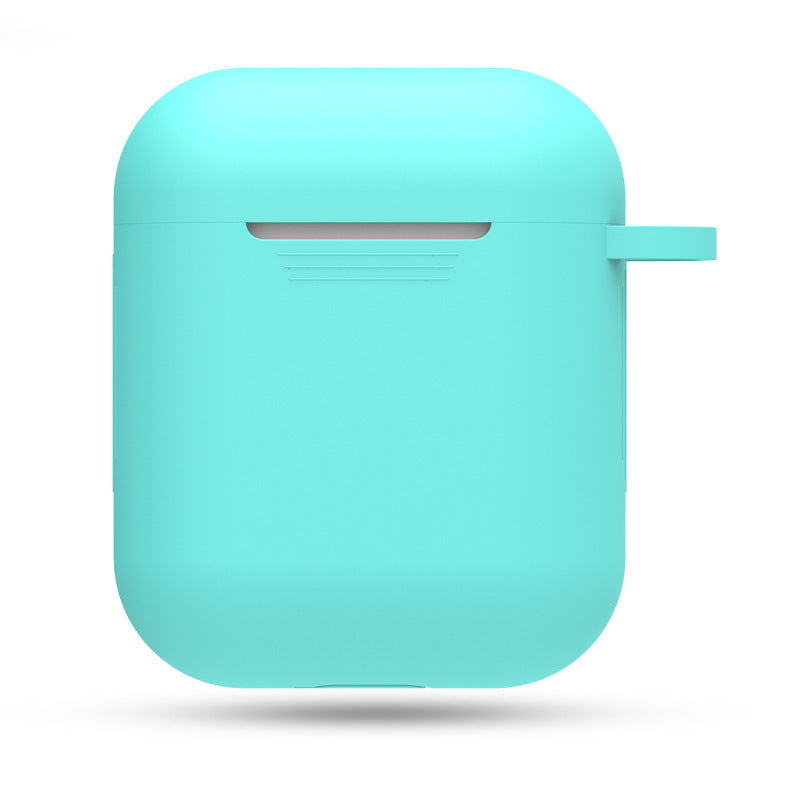 HKM-997843 AirPods 1 & 2 Silica Gel Clamshell Case with Hook and Anti-Loss Rope