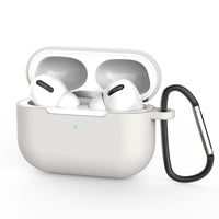 HKM-997843 AirPods 1 & 2 Silica Gel Clamshell Case with Hook and Anti-Loss Rope
