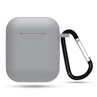 HKM-997843 AirPods 1 & 2 Silica Gel Clamshell Case with Hook and Anti-Loss Rope