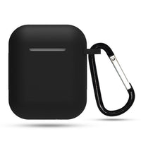 HKM-997843 AirPods 1 & 2 Silica Gel Clamshell Case with Hook and Anti-Loss Rope