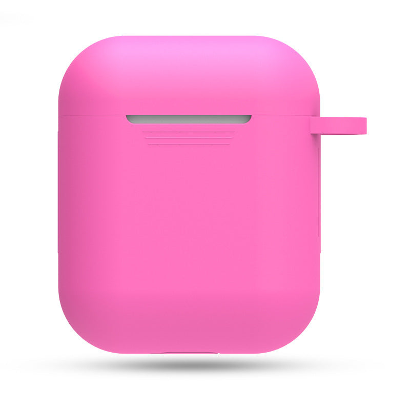 HKM-997843 AirPods 1 & 2 Silica Gel Clamshell Case with Hook and Anti-Loss Rope
