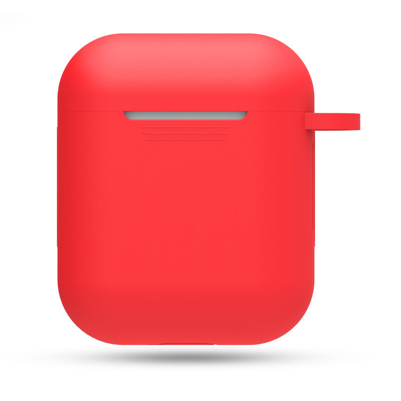 HKM-997843 AirPods 1 & 2 Silica Gel Clamshell Case with Hook and Anti-Loss Rope