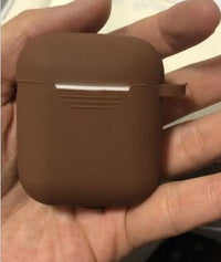 HKM-997843 AirPods 1 & 2 Silica Gel Clamshell Case with Hook and Anti-Loss Rope
