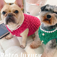 HKM-9978557 Cozy Emerald and Agate Rose Plush Vest for Cats and Dogs