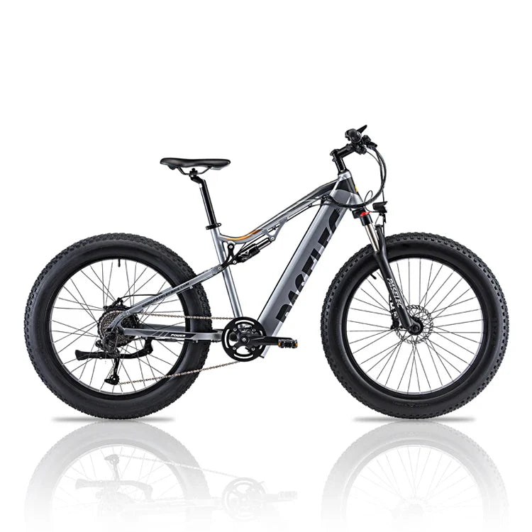 HKM-997971 Electric Mountain Bike 48V 17Ah 750W Lithium Battery Fat Tire E-Bike Aluminum Alloy Frame 9-Speed Disc Brake 26" Wheels