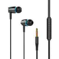 HKM-997971 Wired In-Ear Headphones with Microphone for Gaming and Music, Silicone Earplugs, 110cm TPE Cable