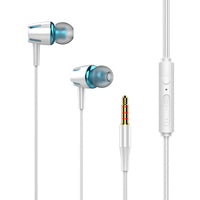 HKM-997971 Wired In-Ear Headphones with Microphone for Gaming and Music, Silicone Earplugs, 110cm TPE Cable