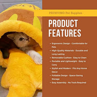 HKM-9981245 Comfortable Memory Foam Cat Bed with Stylish Washable Cover and Removable Cushion