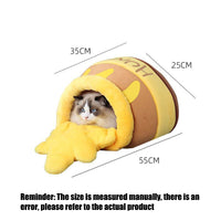 HKM-9981245 Comfortable Memory Foam Cat Bed with Stylish Washable Cover and Removable Cushion